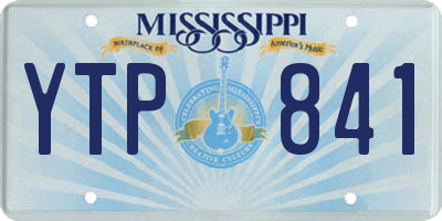 MS license plate YTP841
