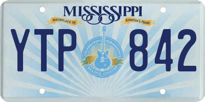 MS license plate YTP842
