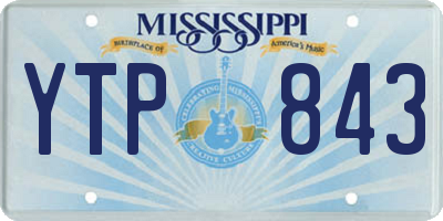MS license plate YTP843