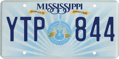 MS license plate YTP844