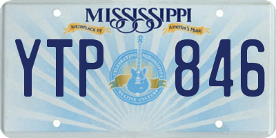 MS license plate YTP846