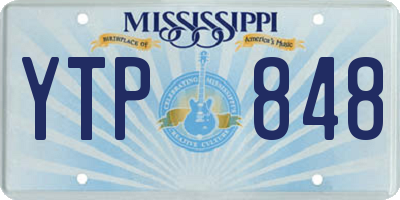 MS license plate YTP848