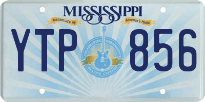 MS license plate YTP856