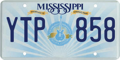 MS license plate YTP858