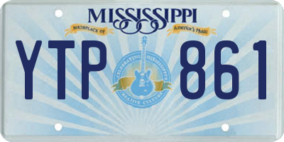 MS license plate YTP861