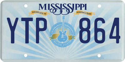 MS license plate YTP864