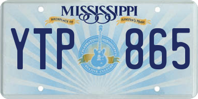MS license plate YTP865