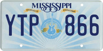 MS license plate YTP866