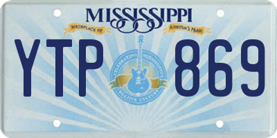 MS license plate YTP869