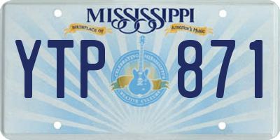 MS license plate YTP871