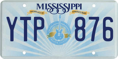 MS license plate YTP876