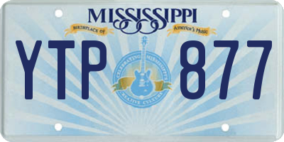 MS license plate YTP877