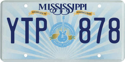 MS license plate YTP878