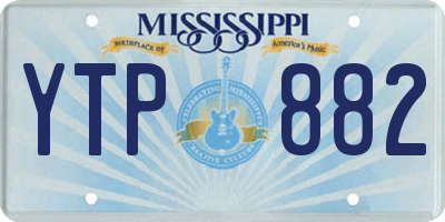 MS license plate YTP882