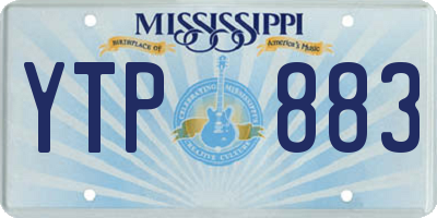 MS license plate YTP883