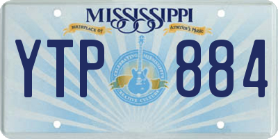 MS license plate YTP884