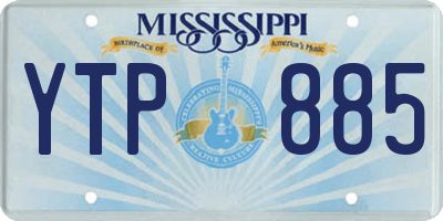 MS license plate YTP885