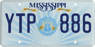 MS license plate YTP886