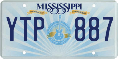 MS license plate YTP887