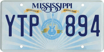 MS license plate YTP894