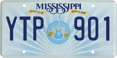 MS license plate YTP901