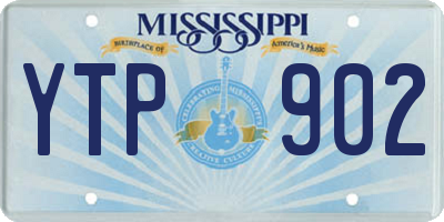 MS license plate YTP902