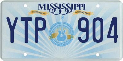 MS license plate YTP904
