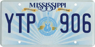 MS license plate YTP906