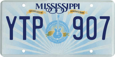 MS license plate YTP907