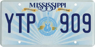 MS license plate YTP909