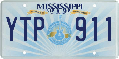 MS license plate YTP911