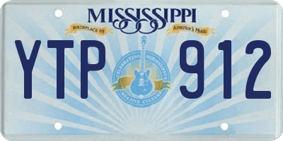 MS license plate YTP912