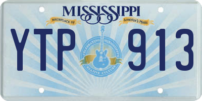 MS license plate YTP913