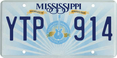 MS license plate YTP914