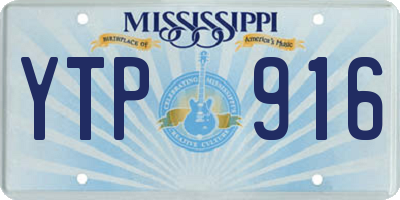 MS license plate YTP916