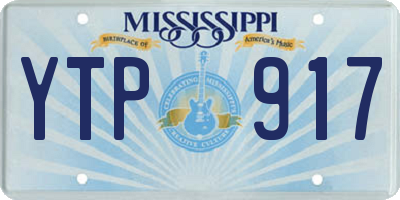 MS license plate YTP917