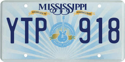 MS license plate YTP918