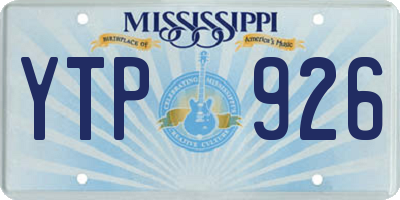 MS license plate YTP926
