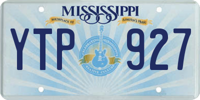 MS license plate YTP927