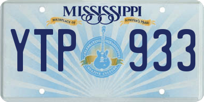MS license plate YTP933