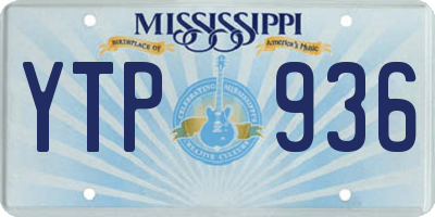 MS license plate YTP936