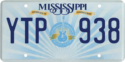 MS license plate YTP938