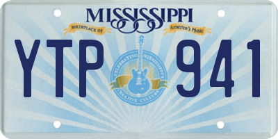 MS license plate YTP941
