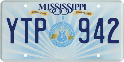 MS license plate YTP942