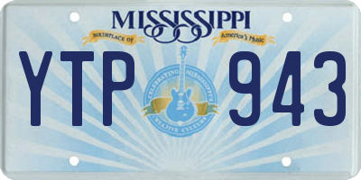MS license plate YTP943