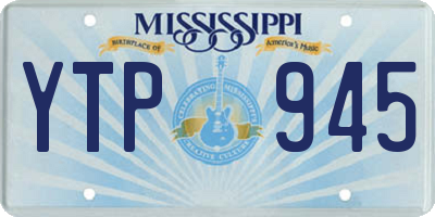 MS license plate YTP945