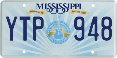MS license plate YTP948