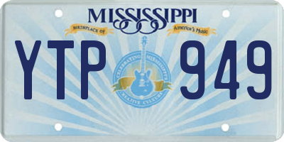 MS license plate YTP949