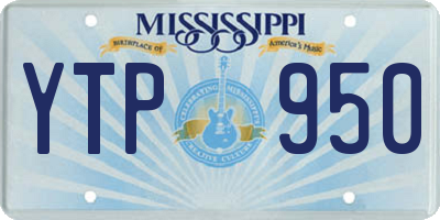 MS license plate YTP950
