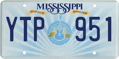 MS license plate YTP951